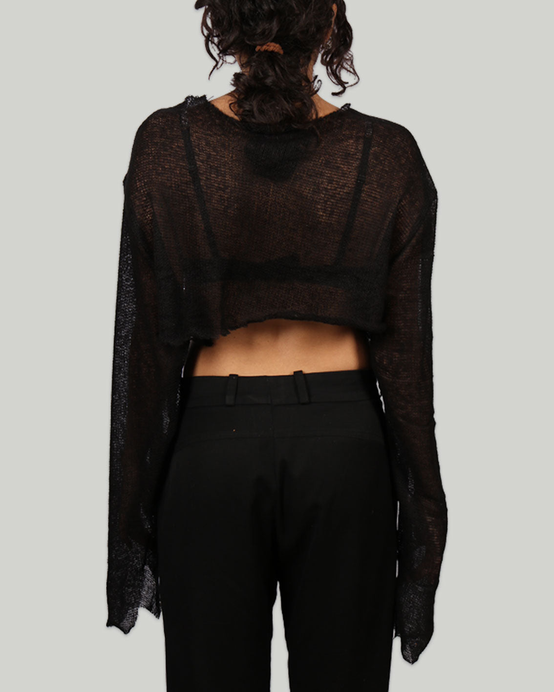 Black Seethrough Top