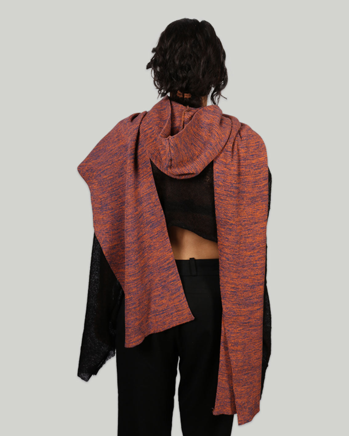 Knitted Scarf with Hood