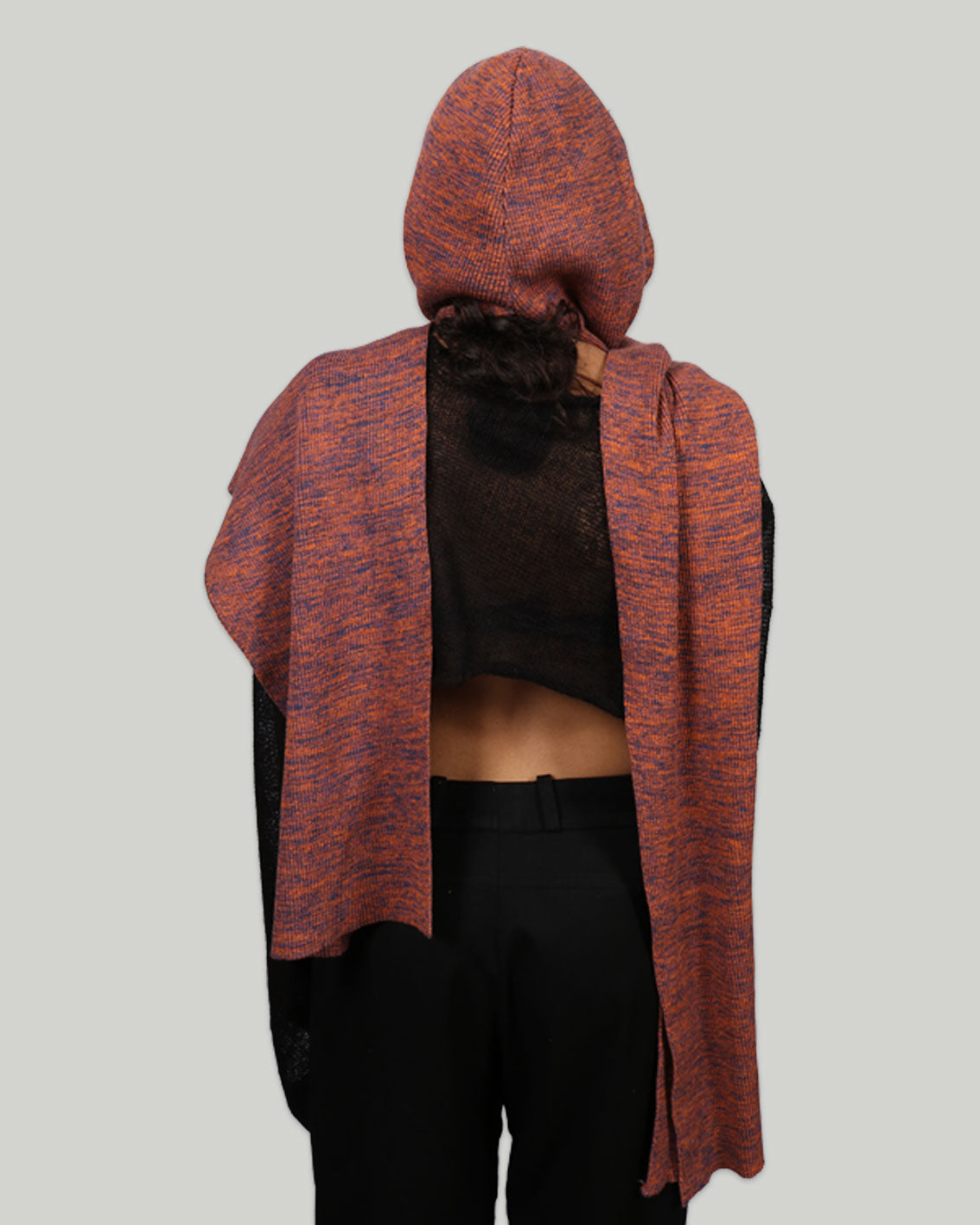 Knitted Scarf with Hood