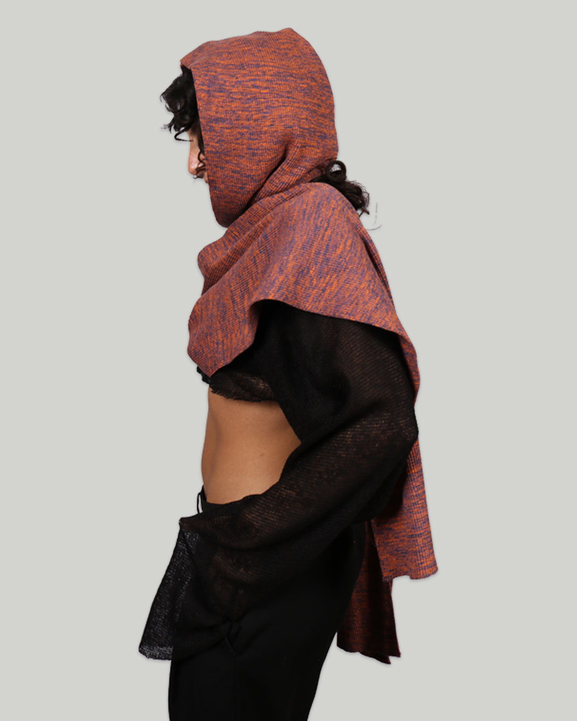 Knitted Scarf with Hood