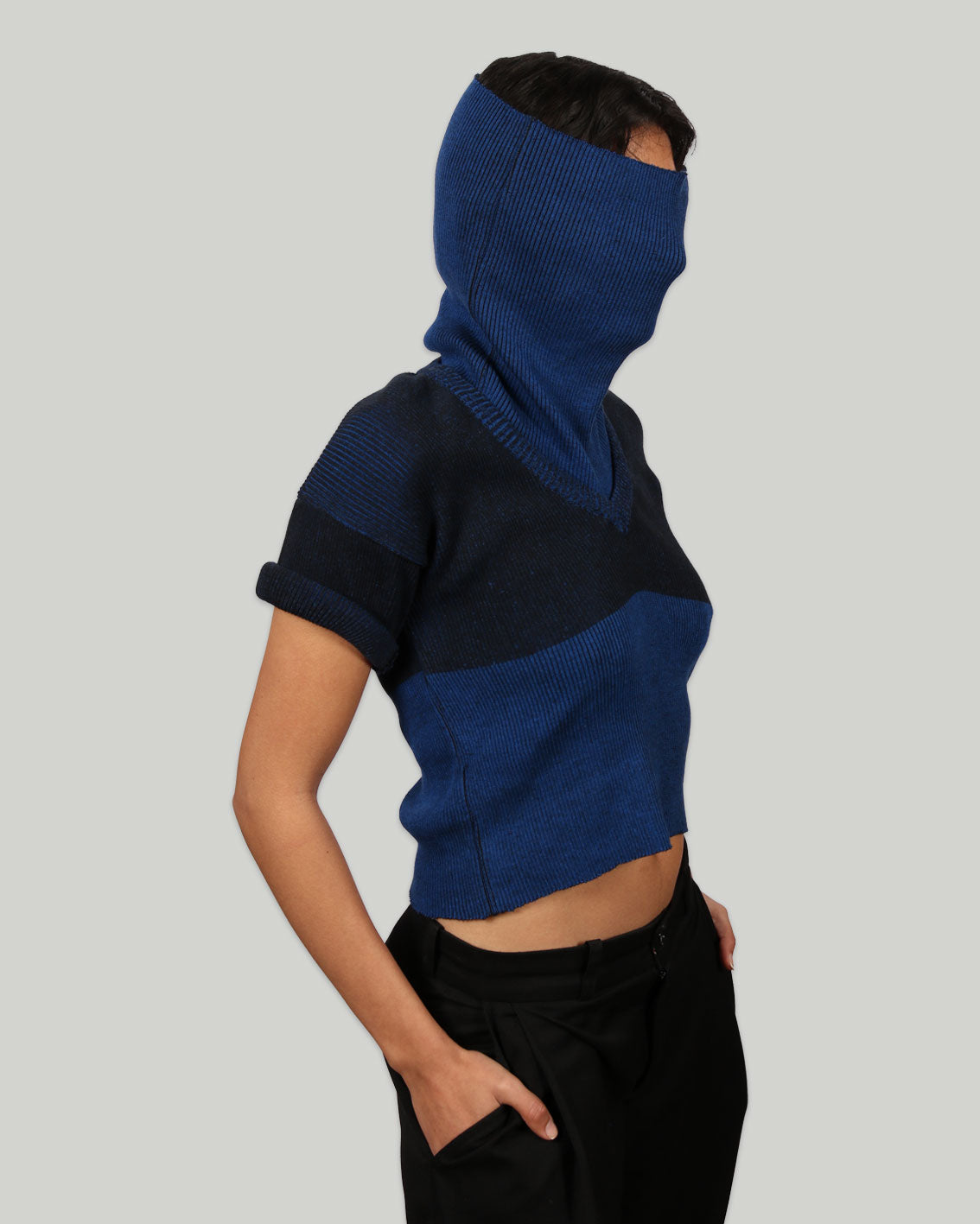 Knitted Turtleneck Ribbed Top